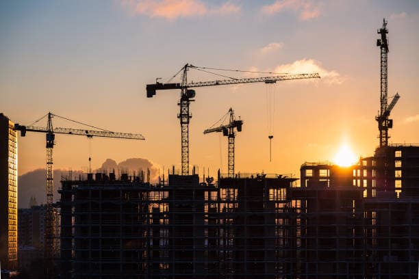Modern construction site